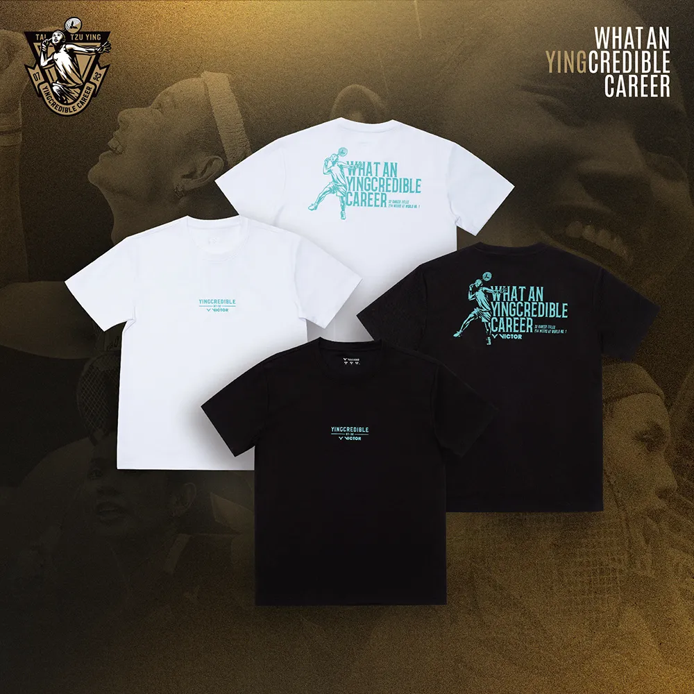 【VICTOR 勝利體育】戴資穎選手生涯致敬展紀念 T-shirt(T-TTY2501 A/C 白/黑)