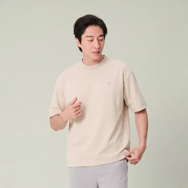 【GIORDANO 佐丹奴】男裝寬鬆圓領空氣棉短袖T恤(多色任選)