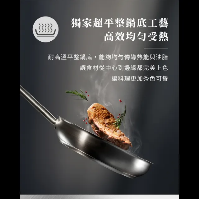 【WMF】義大利極致系列Ultimate 超平整不鏽鋼煎鍋 28cm 平底鍋 可IH爐 烤箱 洗碗機