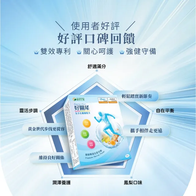 【YM BIOMED 陽明生醫】好關犀(30包/盒) 行動守護專家 膠原蛋白 酵素 薑黃 玻尿酸
