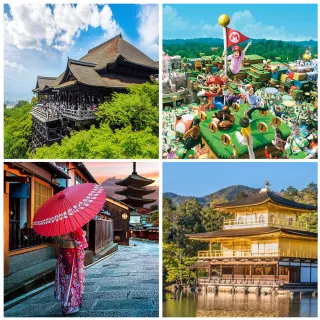 【喜鴻假期】京都慢旅５日★環球影城、和服體驗、合掌村、金閣寺、奈良、錦市場、燒肉吃到飽