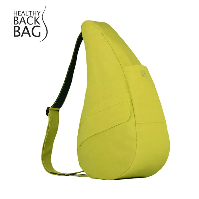 【HEALTHY BACK BAG】官方直營-基本款 TEXTURED NYLON MEDIUM 斜背包-萊姆黃 男包 女包 側背包 大容量包