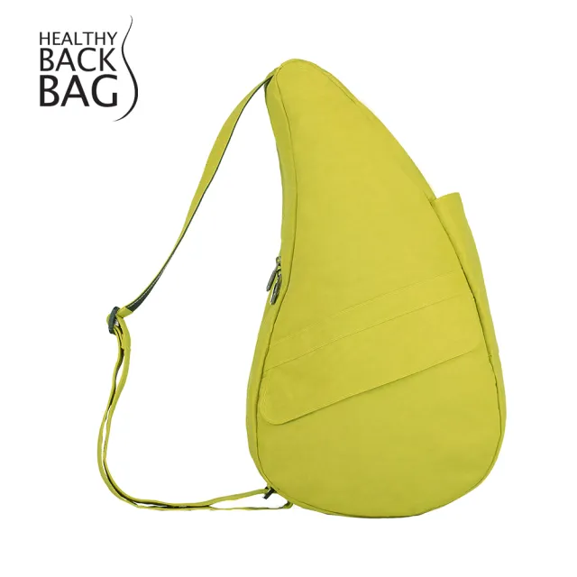 【HEALTHY BACK BAG】官方直營-基本款 TEXTURED NYLON MEDIUM 斜背包-萊姆黃 男包 女包 側背包 大容量包