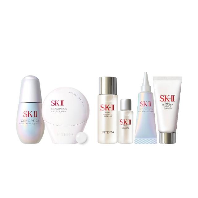 【SK-II】官方直營 光蘊恆璨煥亮精華30ml+新防曬 30g(小燈泡精華/禮盒/防曬小白球/SPF50+)
