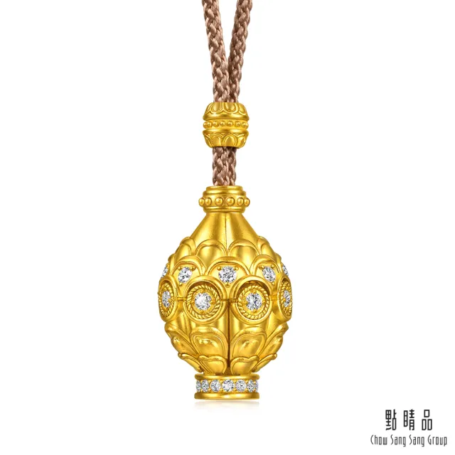 【點睛品】花開見佛 鑽石黃金項鍊(4月新品)