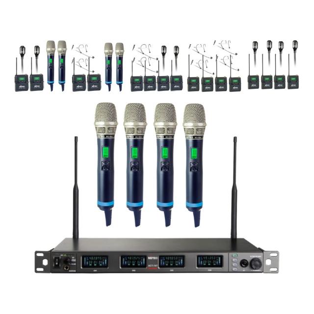 【MIPRO】ACT-747 類比寬頻四頻道無線麥克風UHF(ACT-700H/MU90A 配件六擇一)
