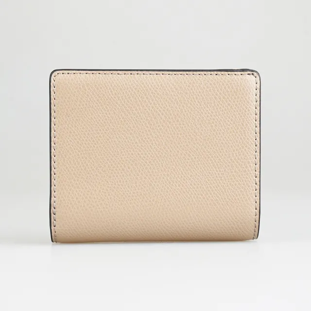 【FURLA 芙拉】FURLA Camelia雷雕鍍金字LOGO小牛皮4卡按釦式零錢短夾(灰褐)