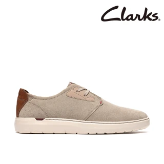 【Clarks】男鞋 Flexwell Tie真皮輕量兩眼孔麂皮休閒鞋(CLM87432C)