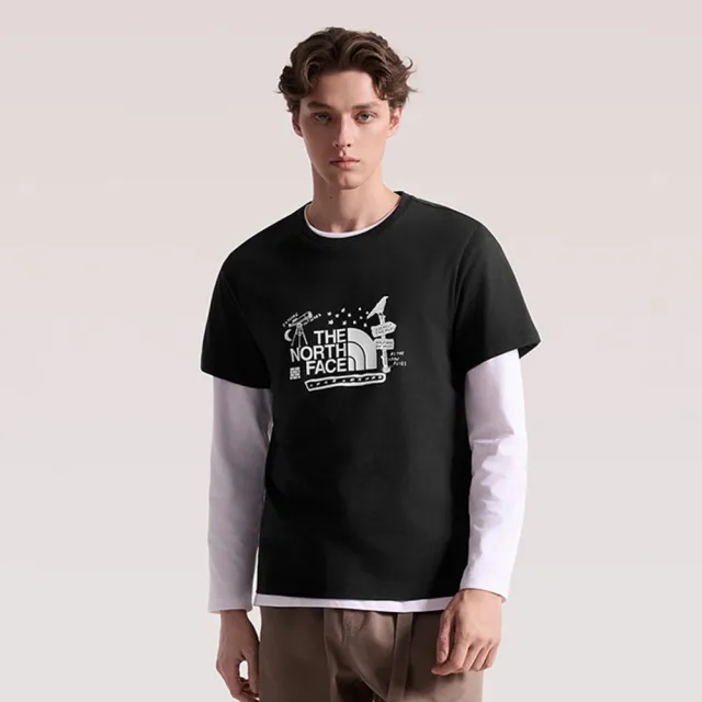 【The North Face】TNF 休閒 短袖T恤 U HALFDOME BTS REG S/S TEE GRAPHIC - AP 男 女 黑 (NF0A8GVEJK3)