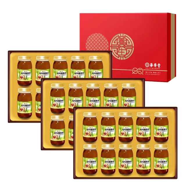 【華齊堂】即期品 成人葡萄糖胺飲+龜鹿四珍禮盒3盒