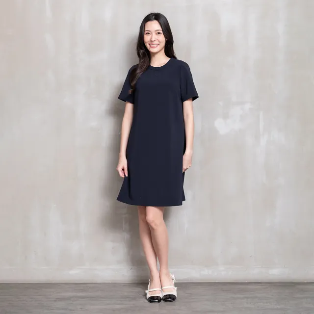 【perng yuh 芃諭名品】極簡純粹 直筒 厚雪紡 洋裝(2026 SS Collection｜5A春夏新品上市)
