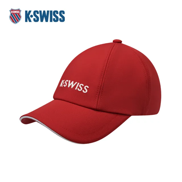 【K-SWISS】棒球帽 CAP KC7513WCCB51 防曬帽 中性 熔岩紅色 C3495-604