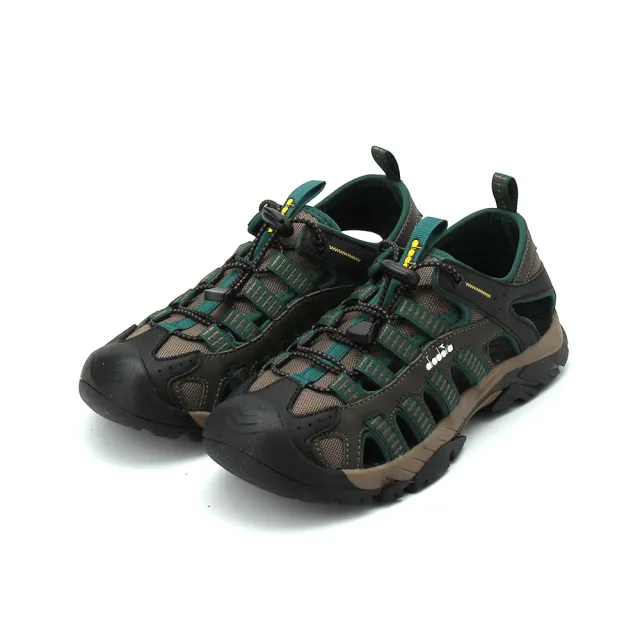 【DIADORA】DIADORA 山野溪遊 束帶護趾運動涼鞋 綠 DA73757 男鞋