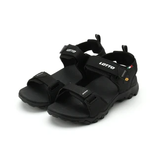 【LOTTO】LOTTO 帕爾馬 休閒健走涼鞋 黑 LT5AMS9390 男鞋