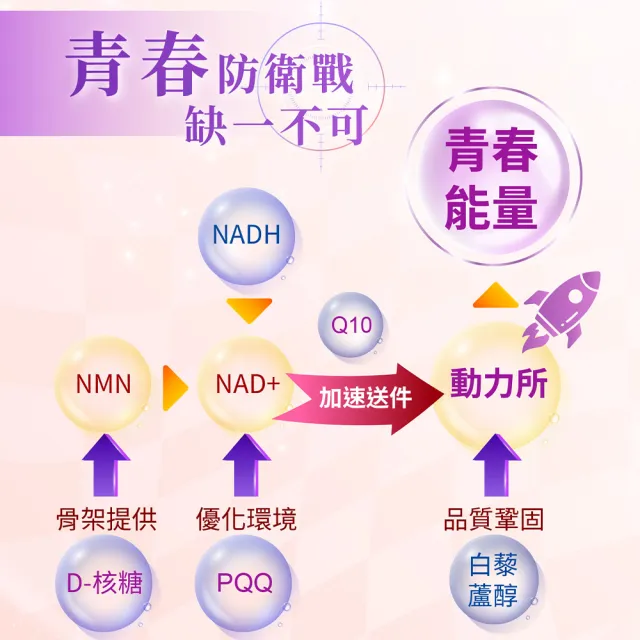 【Gelovery 愷達生醫】NMN+NADH燕窩酸再青春(30包/盒 業界首創雙主打星和最高含量 藍莓口味酸甜好吃無腥味)