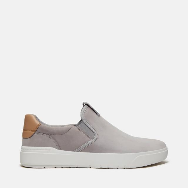 【Timberland】男款淺灰色低筒休閒便鞋(A42BWEM0)