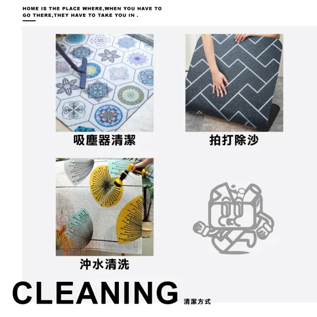 【ONE HOUSE】2入組 高彈絲圈去泥刮沙地墊/玄關墊/進門墊 80x120x0.5公分 SET