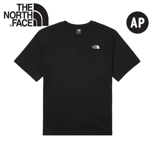 【The North Face】中性款 Essential 簡約小 Logo寬鬆短袖T恤《黑》8GWE/中性/寬鬆T/短T/登山