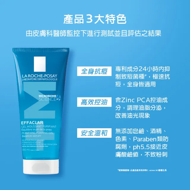 【理膚寶水】全新配方囤貨組★青春潔膚凝膠+M 200ml*3_A