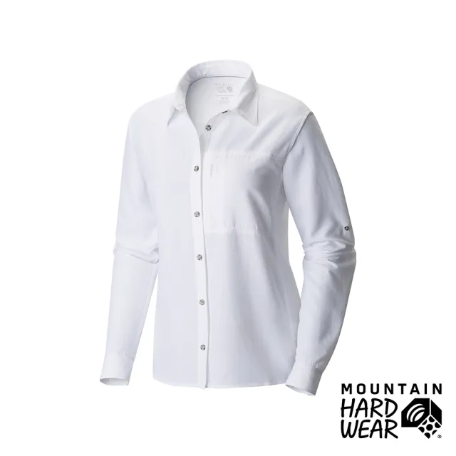 【Mountain Hardwear】Canyon™ Long Sleeve W 防曬長袖健行排汗襯衫 女款 白色 #2110541