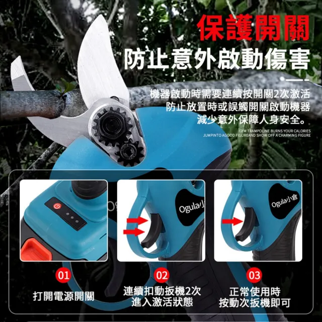 【小達】電動剪刀 高枝剪（五節兩電）電剪(電動修枝機/無刷修枝剪/園藝剪刀認證電池-BSMI:R3E558)