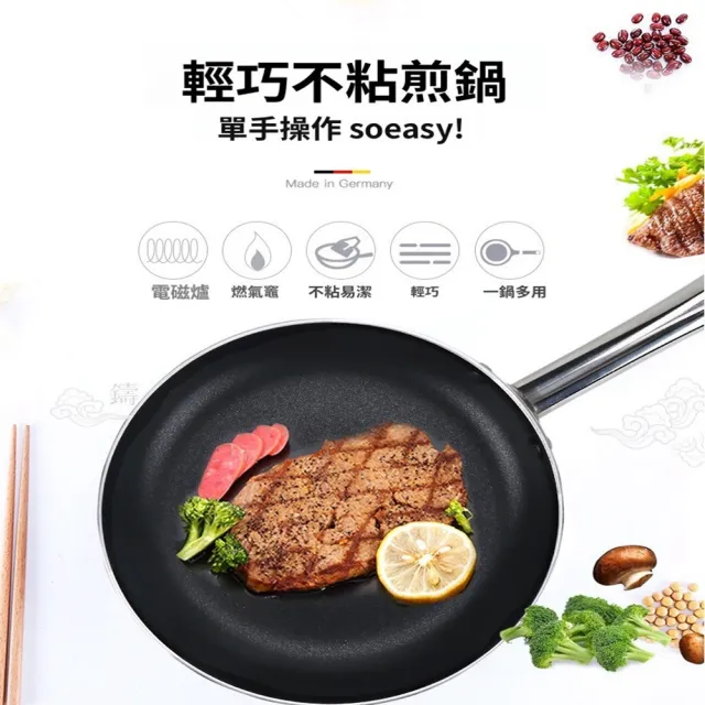 【Quality 聚家】平底鍋 煎鍋 炒菜鍋 不粘鍋 牛排鍋 30CM/不挑爐竈/導熱均勻/超輕量鍋身