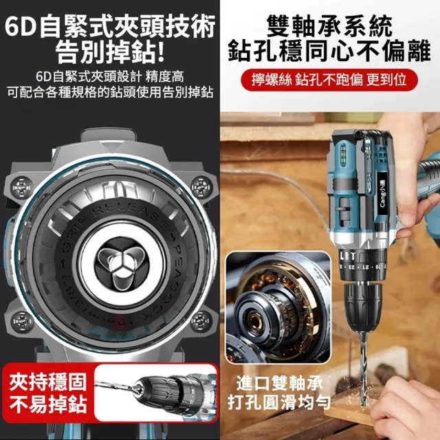 【小達】電鑽 雙速重載電鑽 電動起子（十五節兩電+座充）(澎湃扭力/平鑽起子功能/雙速調節)