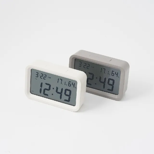 【MUJI 無印良品】數位時鐘/中/白 長125x寬80x高36mm