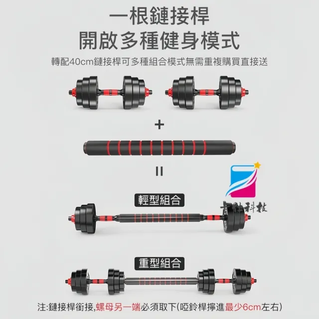 【小不記】牧師板健身椅+50kg啞鈴組(啞鈴椅 舉重椅 啞鈴凳 重訓椅 仰臥板 臥推椅 啞鈴 健身器材 重訓器材)
