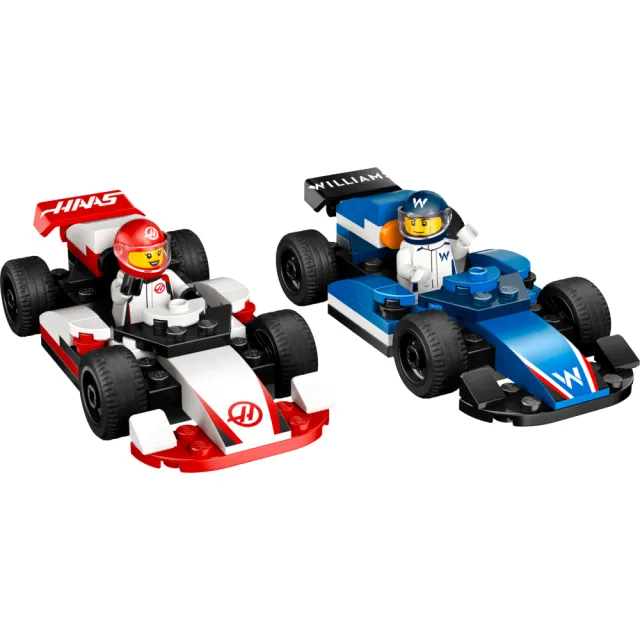 【LEGO 樂高】城市系列 60464 F1Williams Racing 和 Haas F1賽車(Formula1 賽車玩具)
