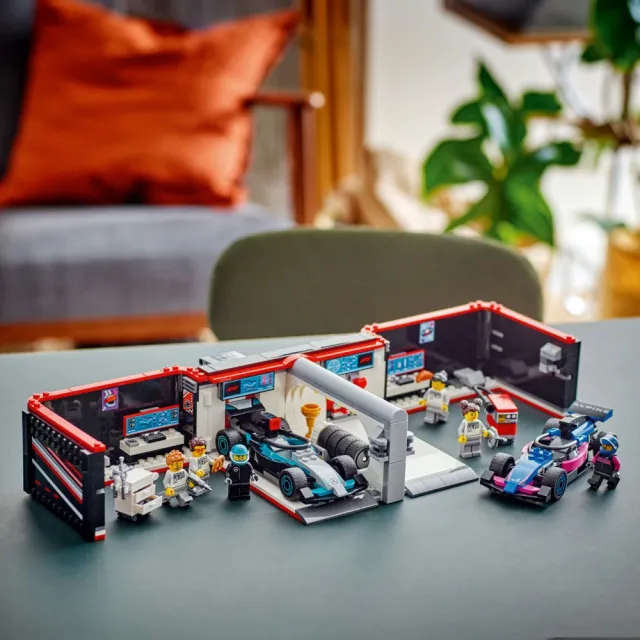 【LEGO 樂高】城市系列 60444 F1車庫和 Mercedes-AMG 與 Alpine 汽車(Formula1 賓士 禮物)