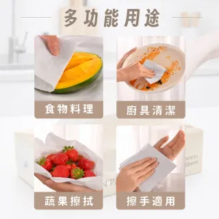 【CLEAN 克林】甘蔗渣環保廚房紙巾 100抽/包｜高吸水壓紋｜食品級接觸｜植纖環保材質｜天然植纖｜吸油吸水