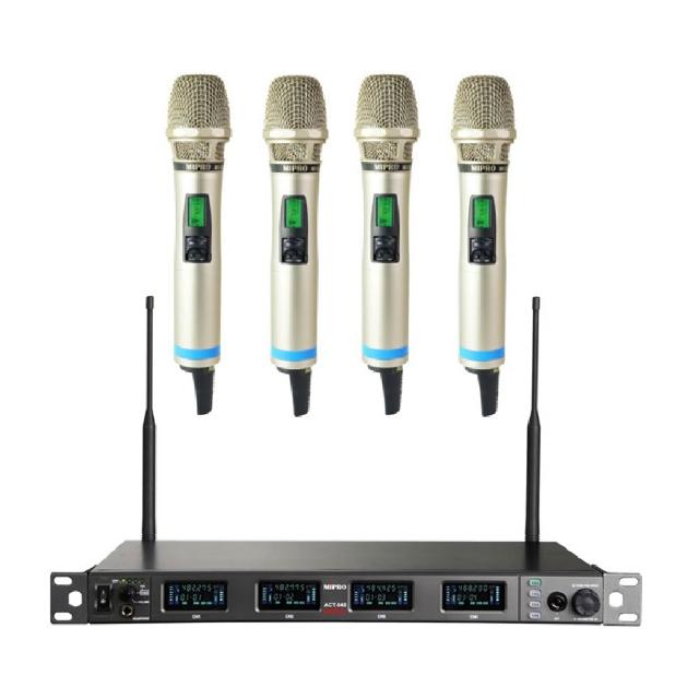【MIPRO】ACT-848 配4手握式ACT-800H(UHF數位寬頻四頻道無線麥克風)