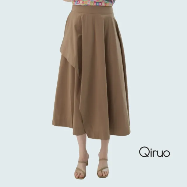 【Qiruo 奇若名品】春夏專櫃卡色中長裙7189C 布料舒適