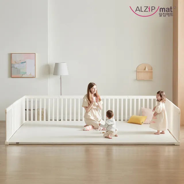 【Alzipmat】兒童遊戲場組合-不含地墊(G系列200x140CM 圍欄)不含門鎖裝置