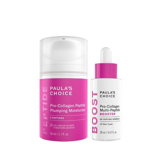 【PAULA’S CHOICE 寶拉珍選】撫紋澎彈雙星組(高效胜肽膠原緊緻精萃20ml+高效胜肽膠原緊緻霜50ml)