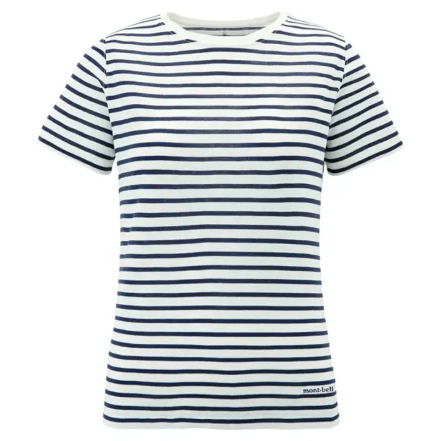 【mont bell】Wic Striped T女款短袖排T 1114543WT/RD紅 B/W-W寬藍 IV/DN白/藍