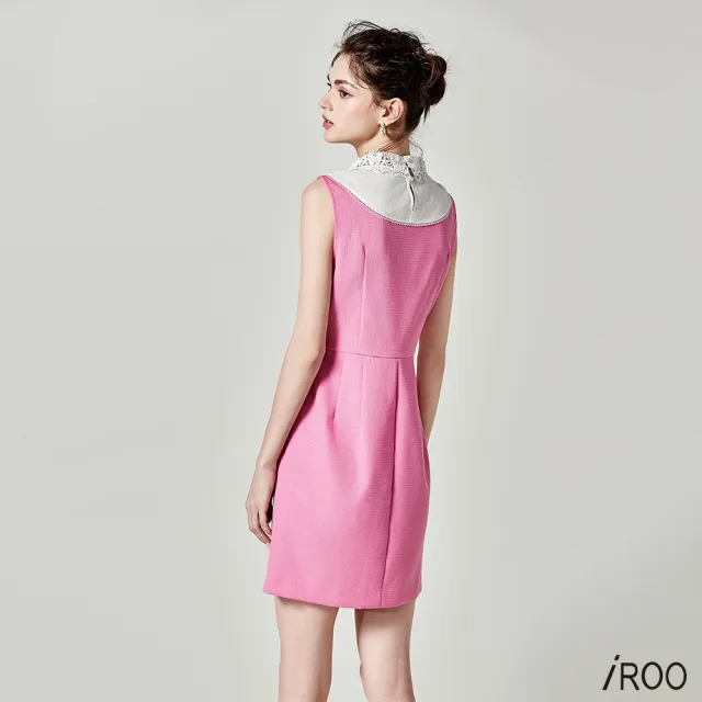 【iROO】五彩蔥光澤短洋裝