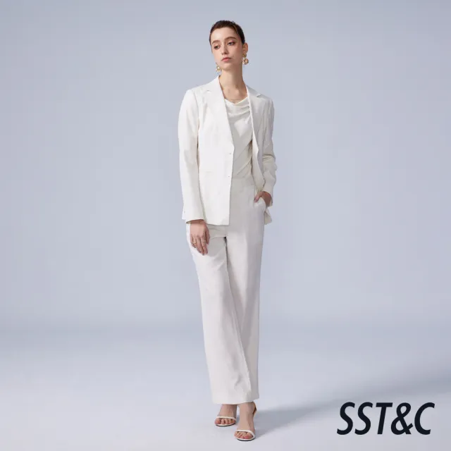 【SST&C】女裝_白色亞麻修身版西裝外套(可機洗)82126301007(換季65折)