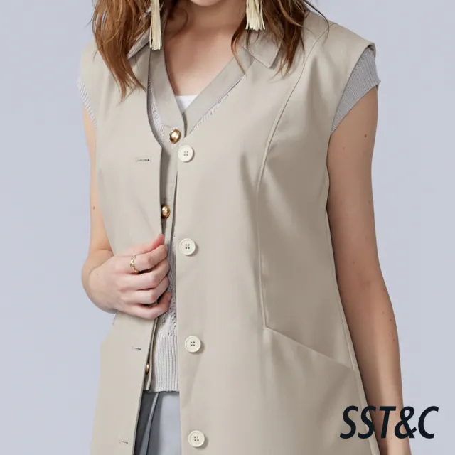 【SST&C】女裝_淺卡其背心式長版女外套82126308001(換季55折)