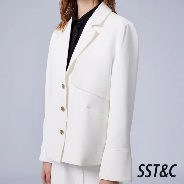 【SST&C】女裝_白色小披肩設計女士休閒西外82126307002(換季55折)