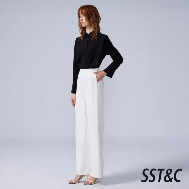 【SST&C】女裝_白色經典寬直筒長褲82126316002(換季55折)