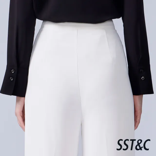 【SST&C】女裝_白色經典寬直筒長褲82126316002(換季55折)