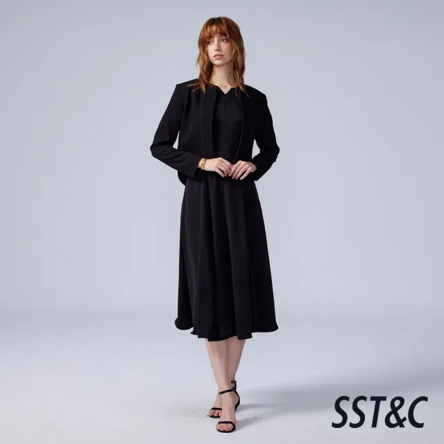 【SST&C】女裝_黑色壓摺短版微正式女休閒外套82126311003(換季55折)