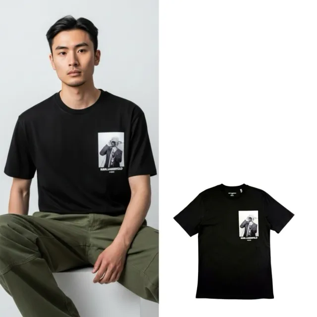 【KARL LAGERFELD 卡爾】大師掌鏡 Karl Lagerfeld 短T 純棉 老佛爺 卡爾 圓領 短袖 T恤 現貨 @1854DE5