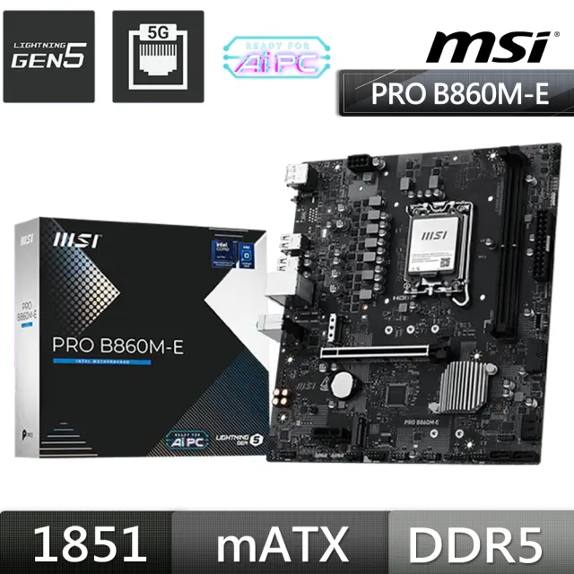 【MSI 微星】PRO B860M-E 主機板