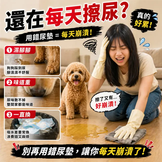 【Huppy 哈比狗狗】哈比狗狗訓練除臭抗菌尿布墊2包裝(58cm*58cm 72片/包-2包組)