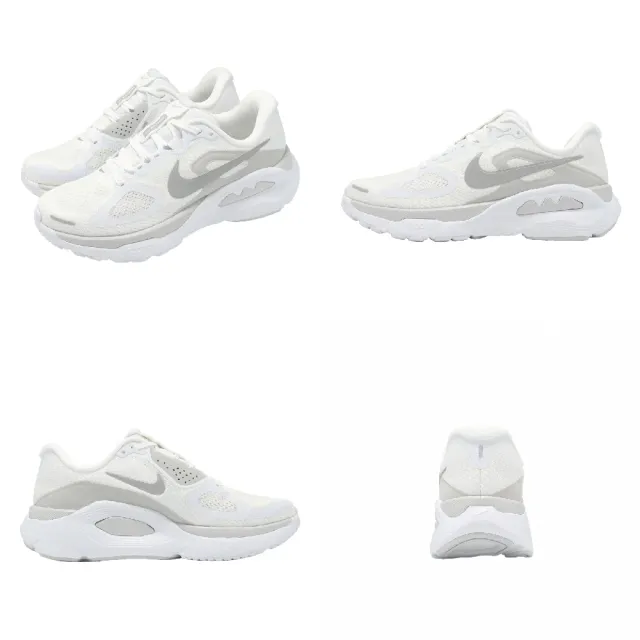 【NIKE 耐吉】慢跑鞋 Wmns Structure Plus 女鞋 白 銀 緩震 支撐 HQ3049-100