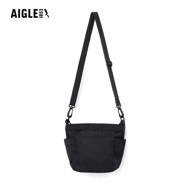 【AIGLE】3L 防潑小側背束口包｜AG-5P513A100 黑色(防水包 斜背包 防潑水斜背包 水桶包)