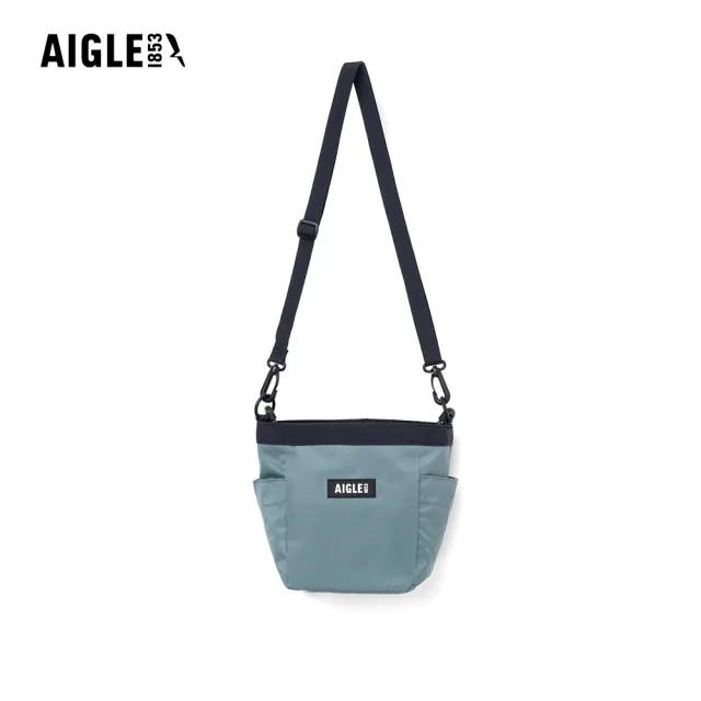 【AIGLE】3L 防潑小側背束口包｜AG-5P513A117 灰綠(防水包 斜背包 防潑水斜背包 水桶包)